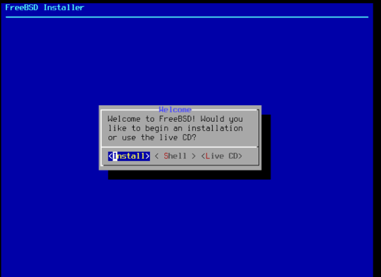 freebsd install - welcome